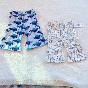 Bundle of 0-3 month NWT baby flare bell bottom pants kate quinn and gap